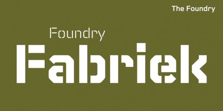 Foundry Fabriek font preview