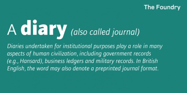 Foundry Journal font preview