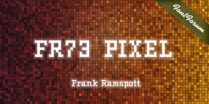 FR73 Pixel font preview