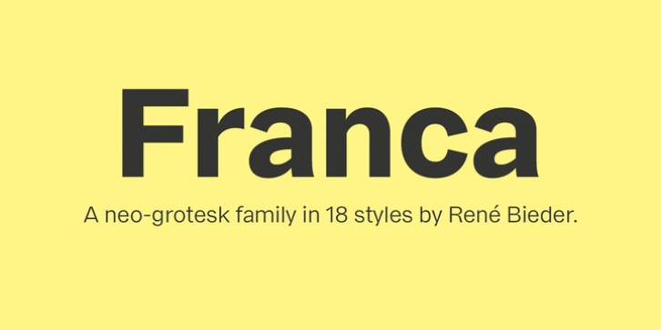 Franca font preview