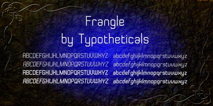 Frangle font preview