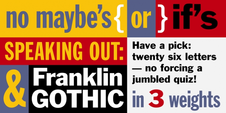 Franklin Gothic font preview