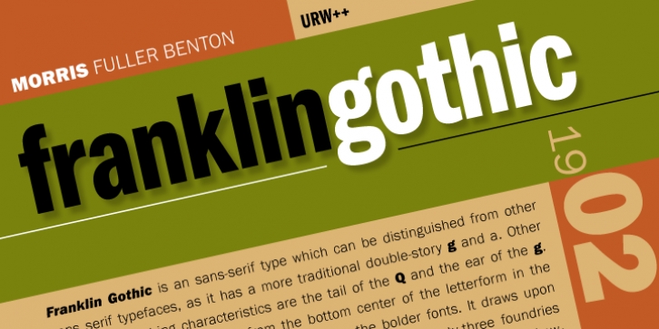 Franklin Gothic font preview