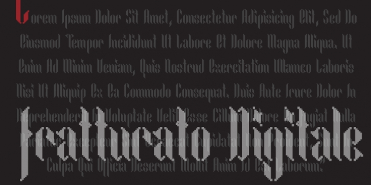 Fratturato Digitale font preview