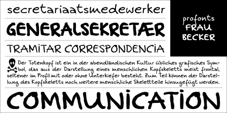 Frau Becker font preview