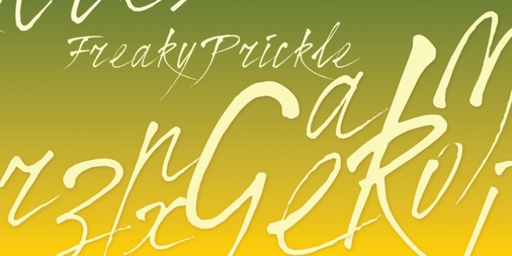 Freaky Prickle font preview