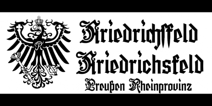 Friedrichsfeld font preview
