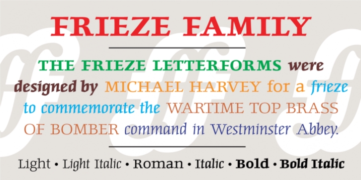 Frieze font preview