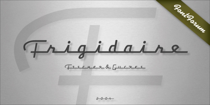 Frigidaire font preview