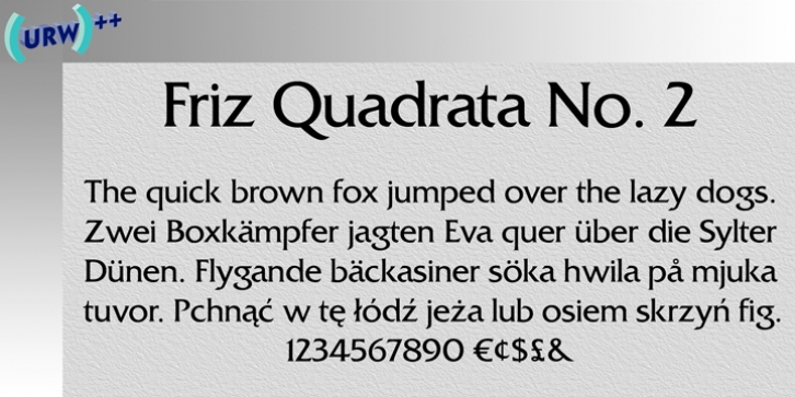 Friz Quadrata font preview