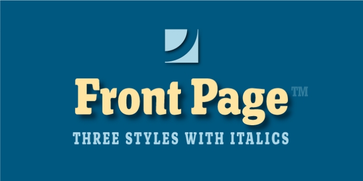 Front Page font preview