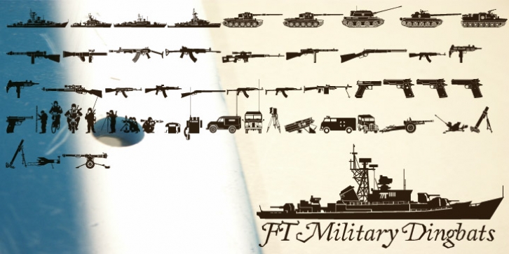 FT Military Dingbats font preview