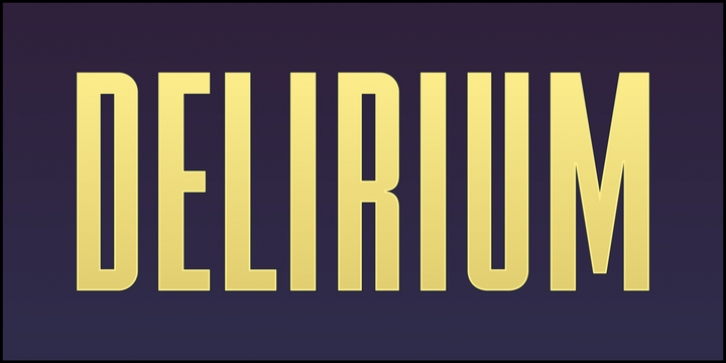 FTY DELIRIUM font preview