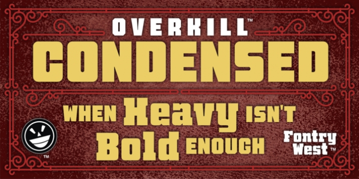 FTY Overkill Condensed font preview