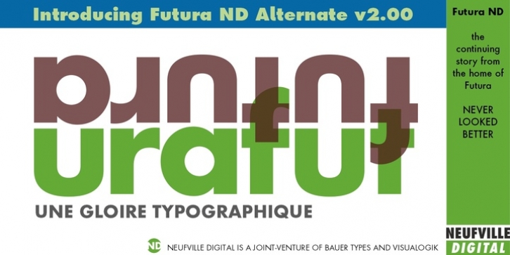 Futura ND Alternate font preview