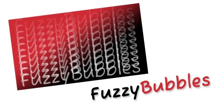 Fuzzy Bubbles font preview