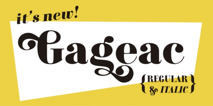 Gageac font preview