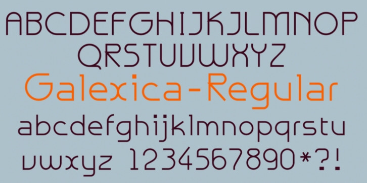 Galexica font preview