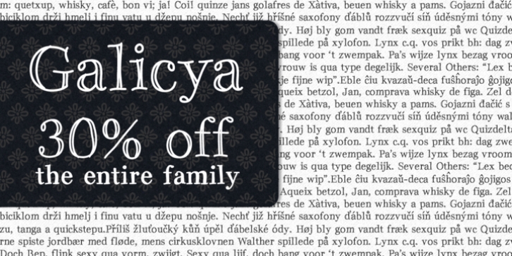 Galicya font preview