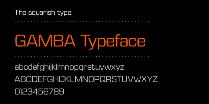 Gamba font preview