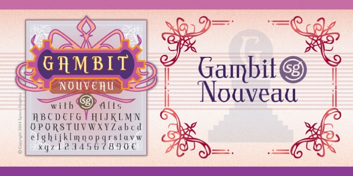 Gambit Nouveau SG font preview