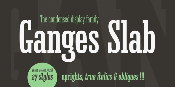 Ganges Slab font preview