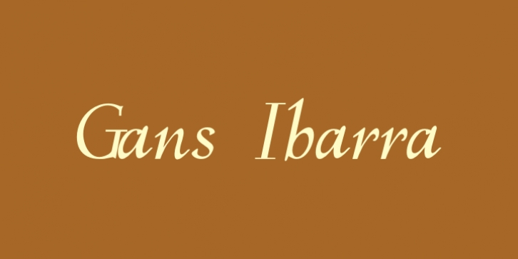 Gans Ibarra font preview