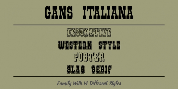 Gans Italiana font preview