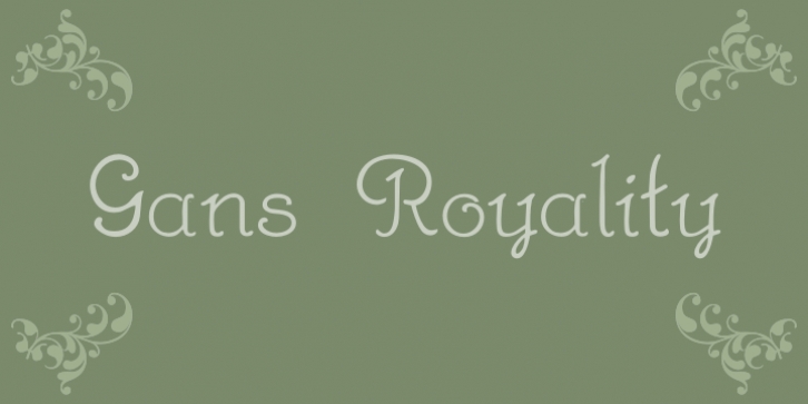 Gans Royality font preview
