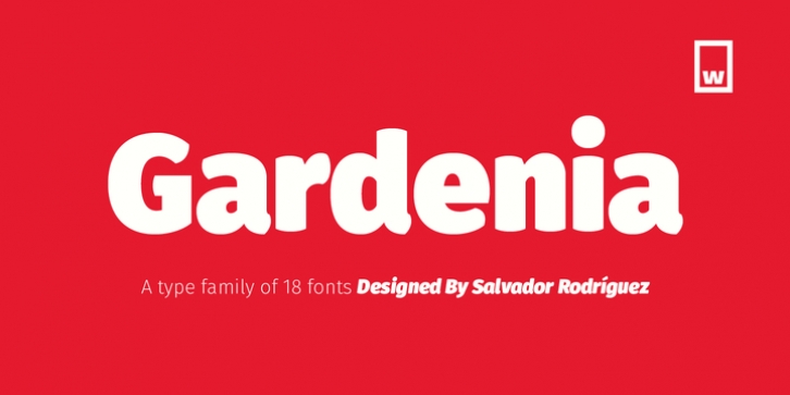 Gardenia font preview