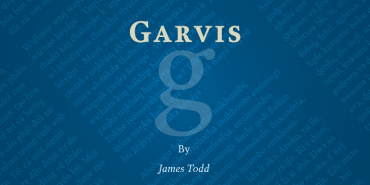 Garvis Pro font preview