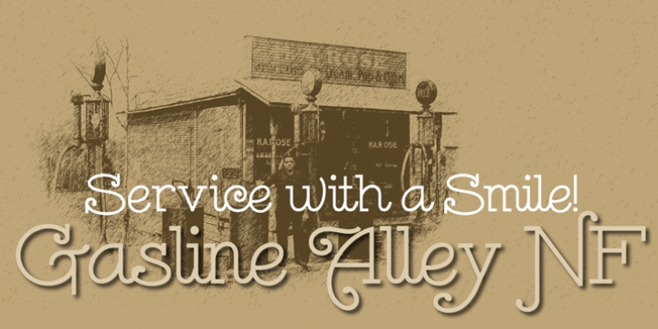 Gasoline Alley NF font preview