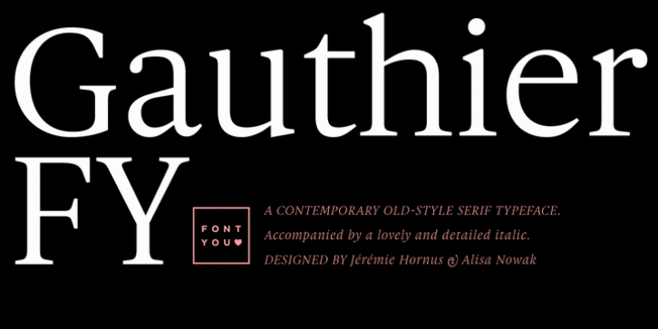 Gauthier FY font preview