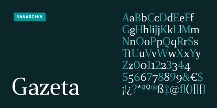 Gazeta font preview