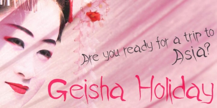 Geisha Holiday font preview