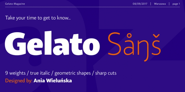 Gelato Sans font preview