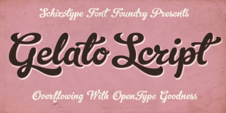 Gelato Script font preview