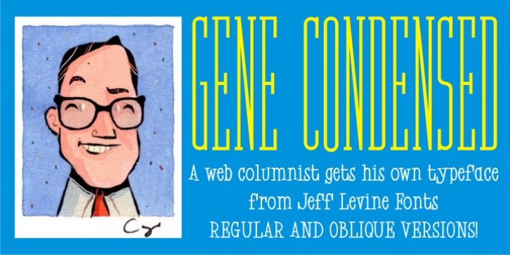 Gene Condensed JNL font preview