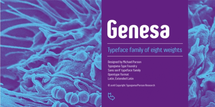 Genesa font preview