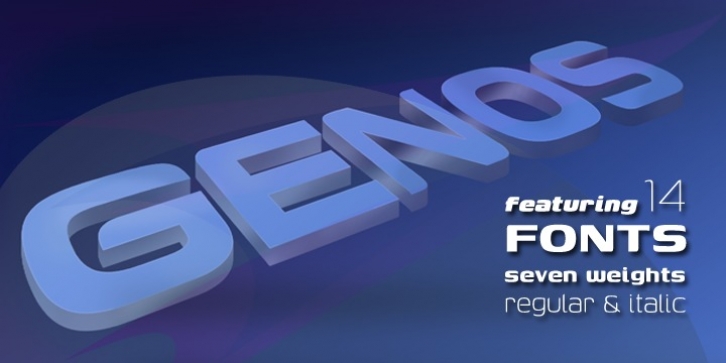 Genos font preview