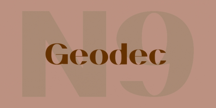 Geodec N9 font preview