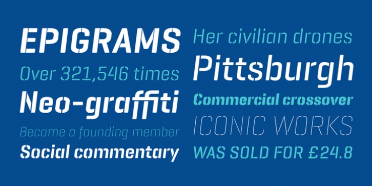 Geogrotesque Stencil Italic font preview