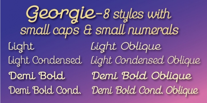 Georgie font preview