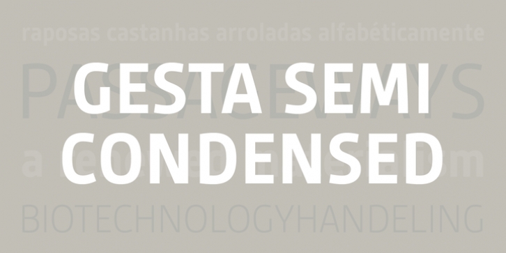 Gesta Semi Condensed font preview