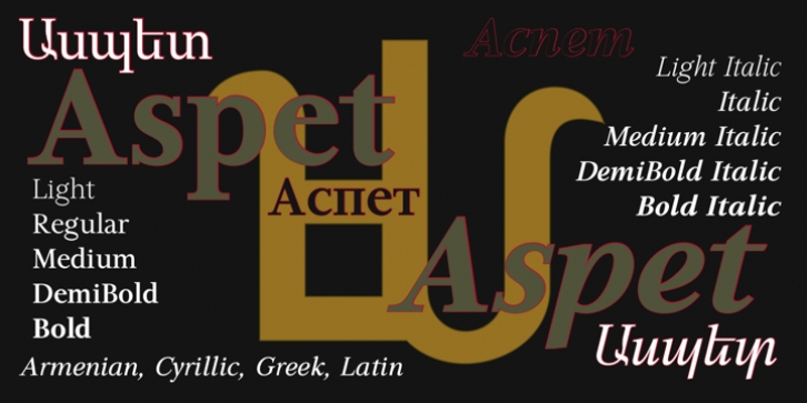 GHEA Aspet font preview