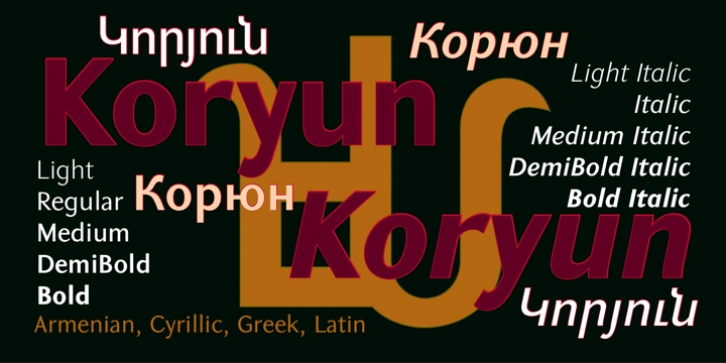 GHEA Koryun font preview