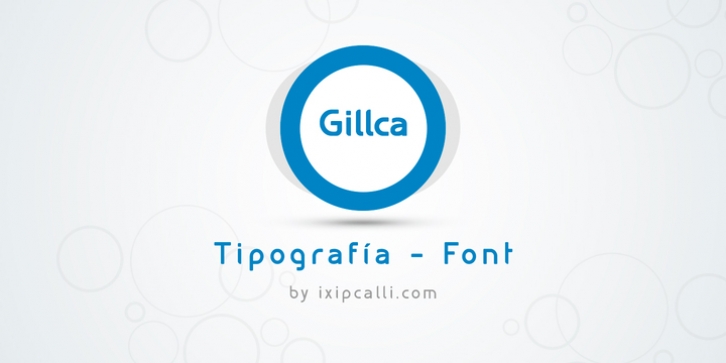 Gillca font preview