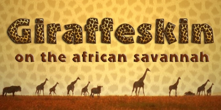 Giraffe Skin font preview