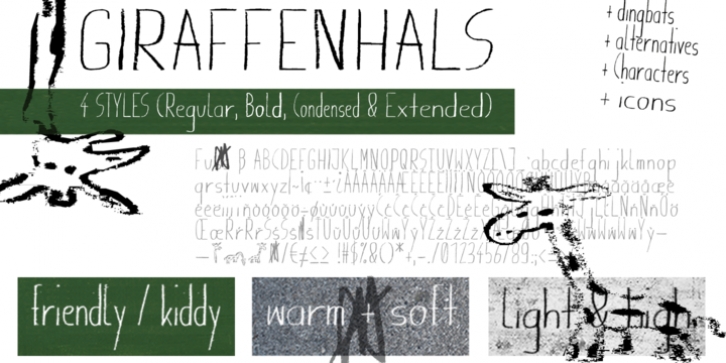 Giraffenhals font preview