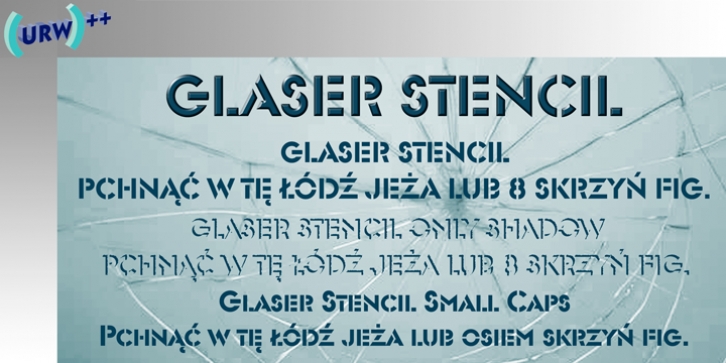 Glaser Stencil font preview